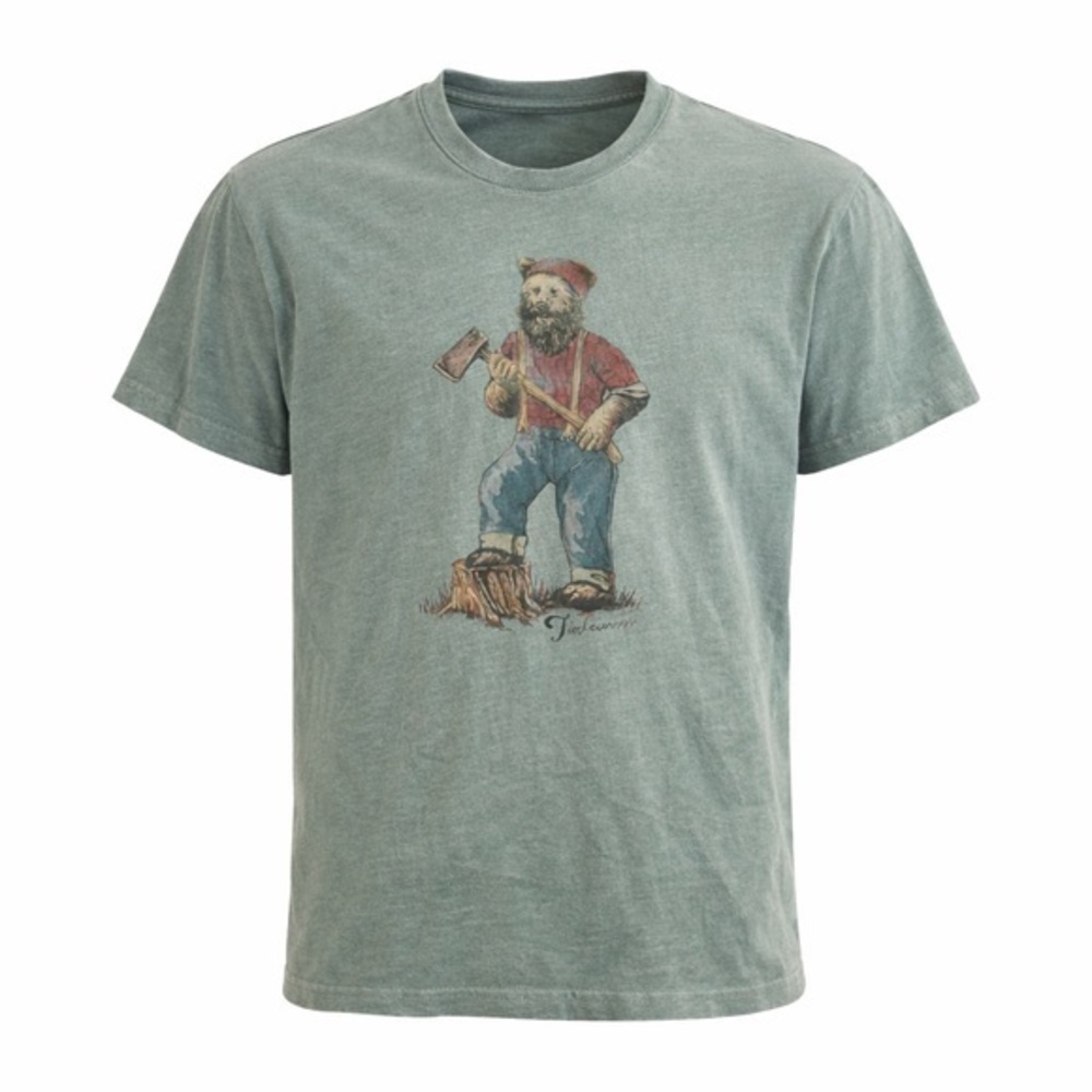 LUCKY Brand Sage Green Lumberjack Graphic Tee Size Unknown Vintage Americana